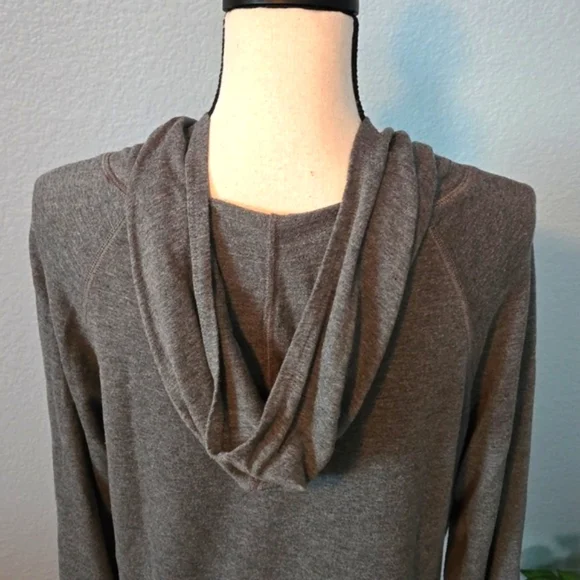 Gray and White Lace Women's Hoodie-Dressbarn - Picture 7 of 9
